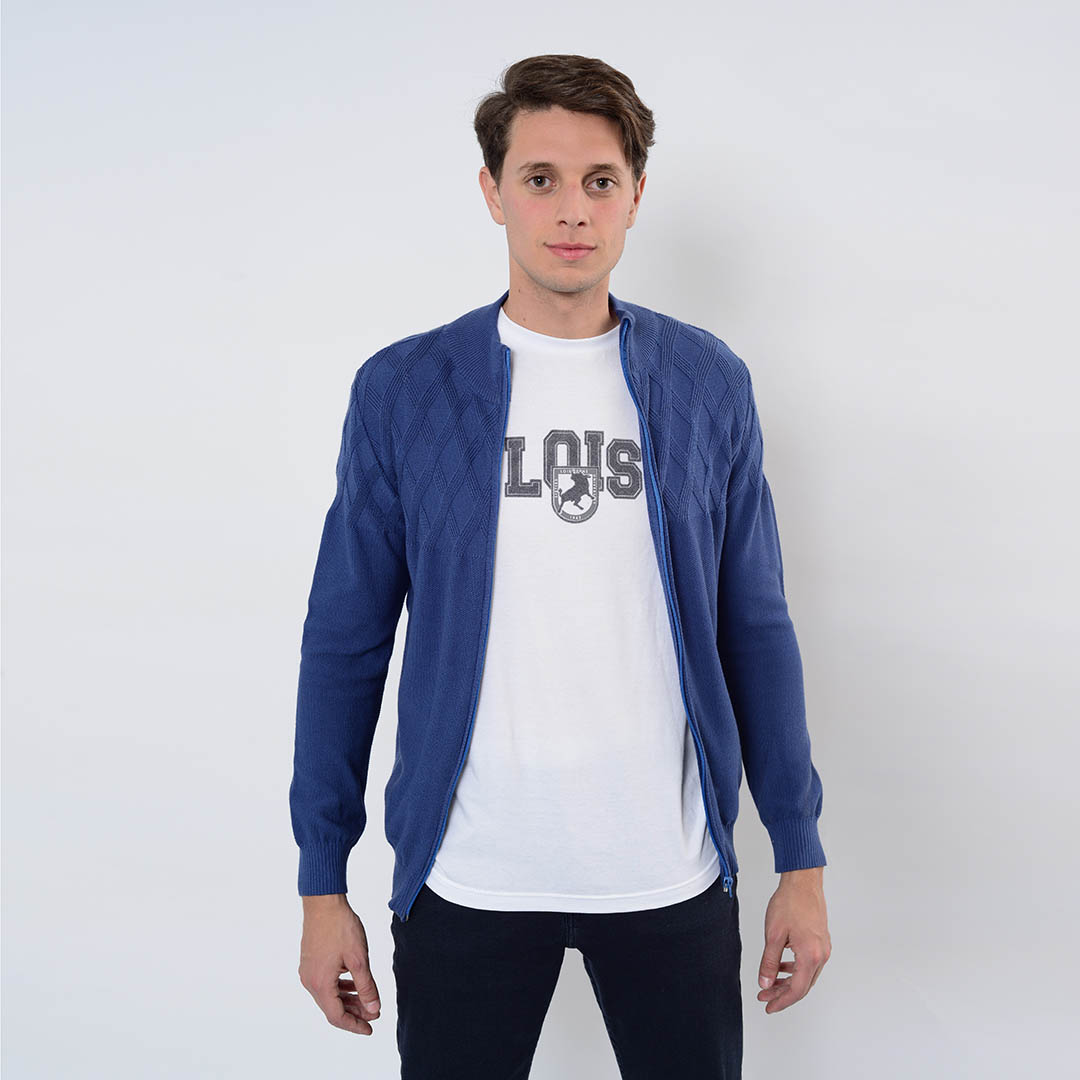 LOIS GILET MAILLE-01 LSH2315 HOM NAT.