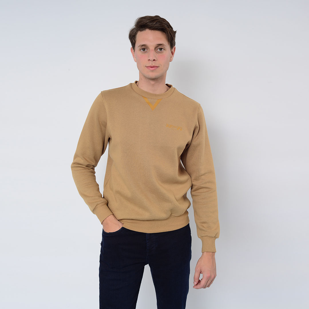 Lee Cooper Sweatshirt Maille-04 Clovelly Homme Nat.