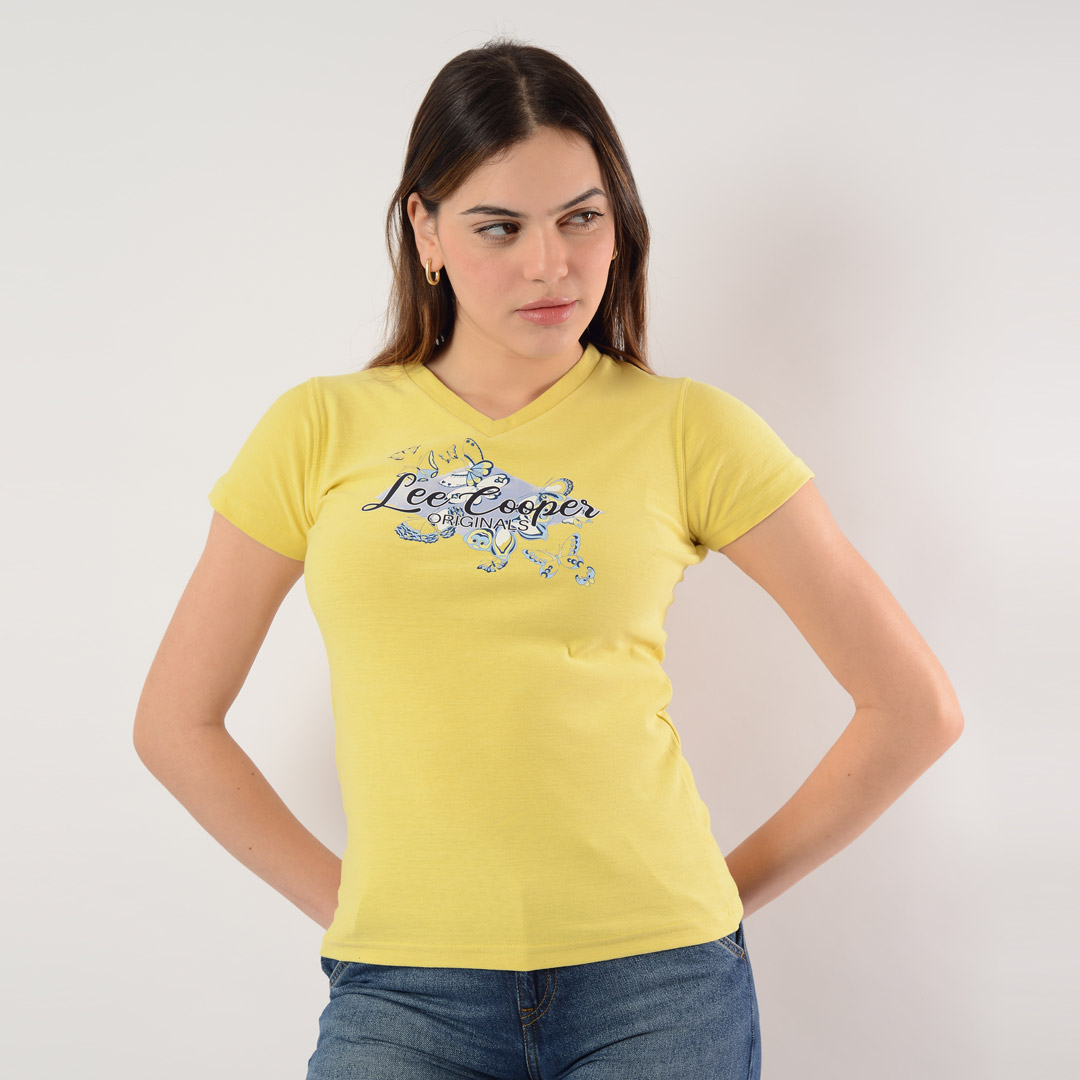 Lee Cooper T-Shirt Maille-05 Kyla Femme Nat.