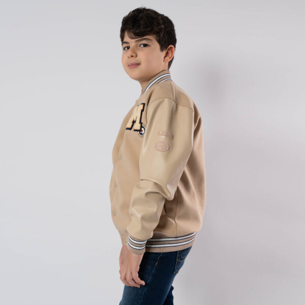 PATERSON BLOUSON MAILLE-01 LOWER ENF NAT.