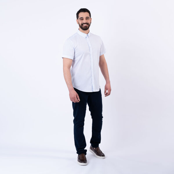 Lee Cooper Chemise Toile-80 Chem-Strai-Co MC Homme Nat.