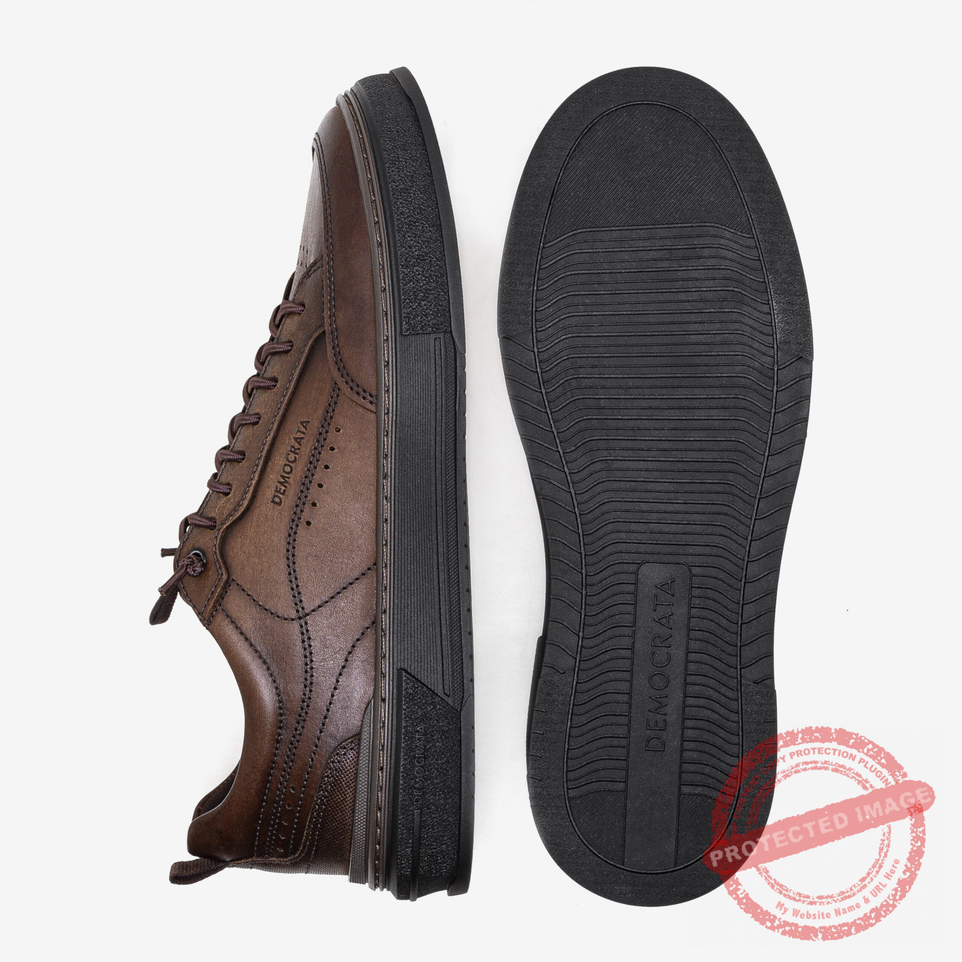 DEMOCRATA SNEAKERS SHOES-05 FOSTER640201 TABACO