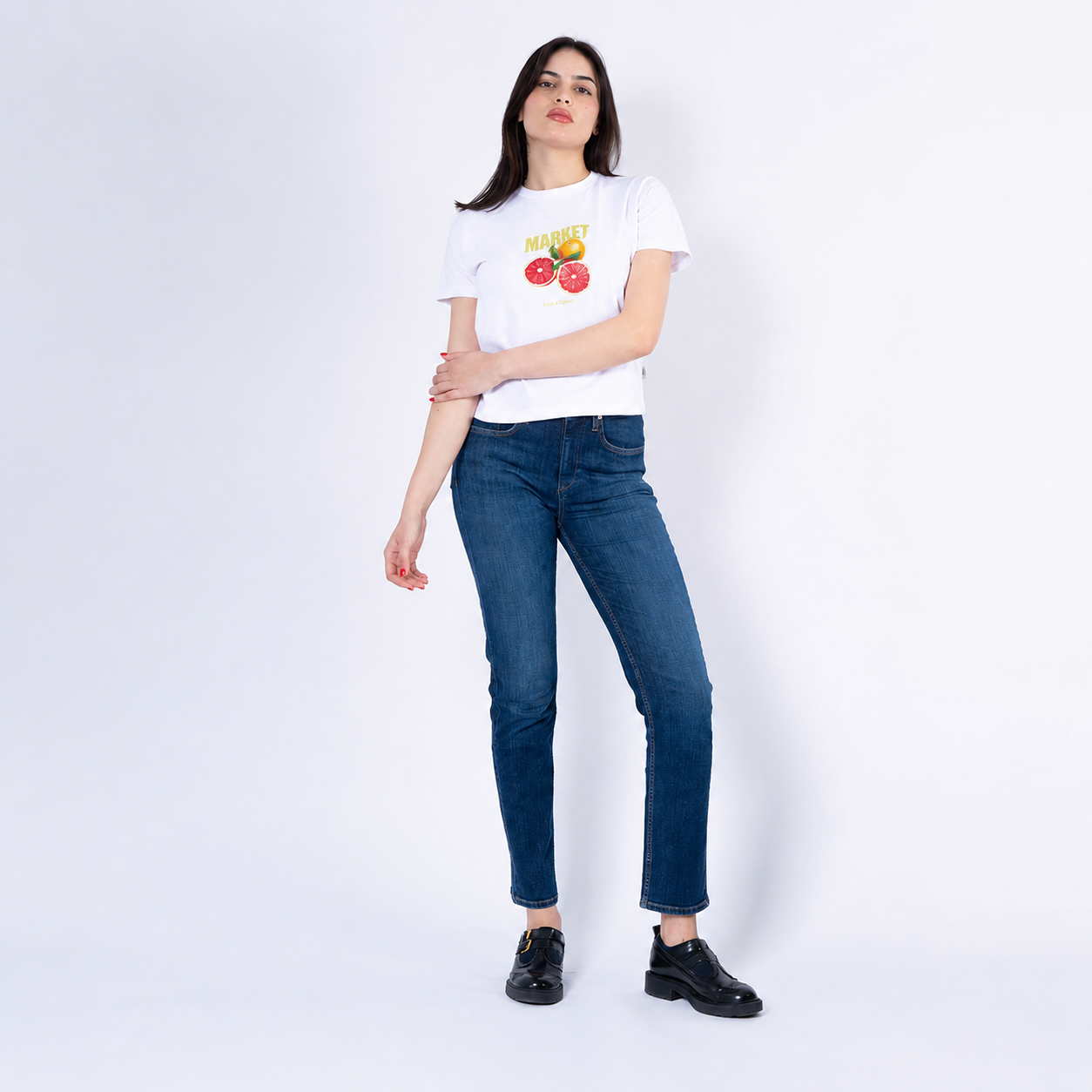 Lee Cooper T-Shirt Maille-01 Market Femme Nat.